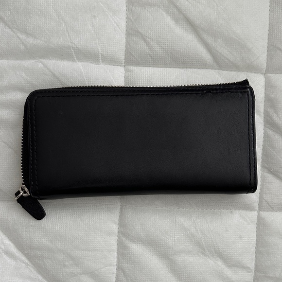 Coach Black Zip-Around Leather Wallet - Picture 2 of 6